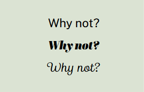 Typefaces and fonts example